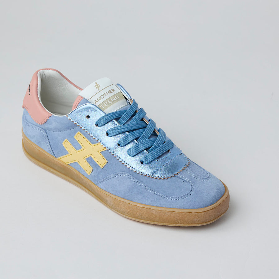 Another Trend Blue Suede Leather Trainers