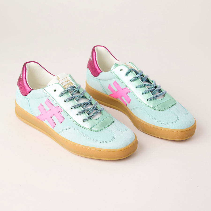 Another Trend Mint Suede Leather Trainers