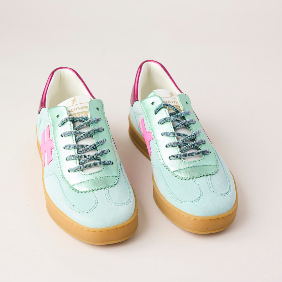 Another Trend Mint Suede Leather Trainers