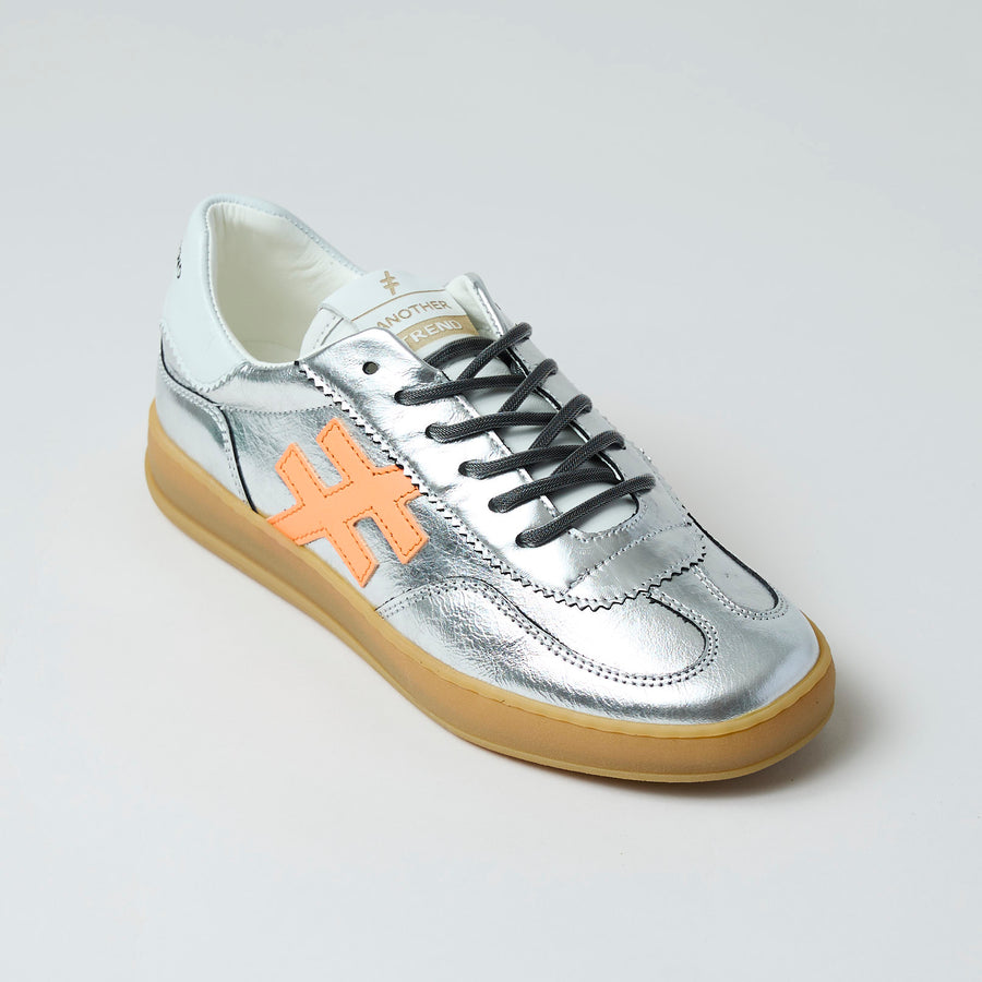 Another Trend Silver Leather Trainers - Nozomi