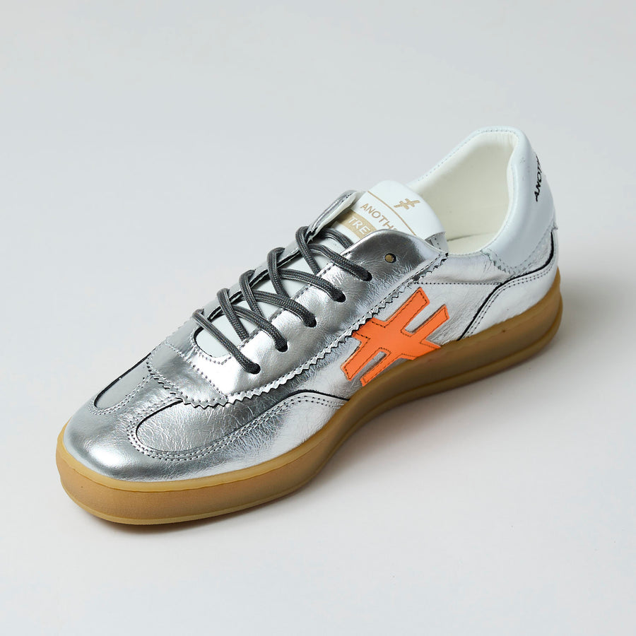 Another Trend Silver Leather Trainers - Nozomi