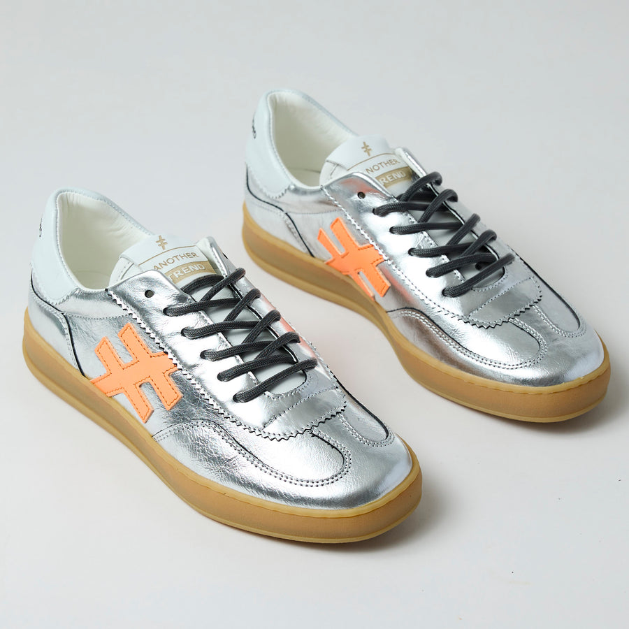 Another Trend Silver Leather Trainers - Nozomi