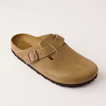 Birkenstock Boston Oiled Leather Camel Clogs