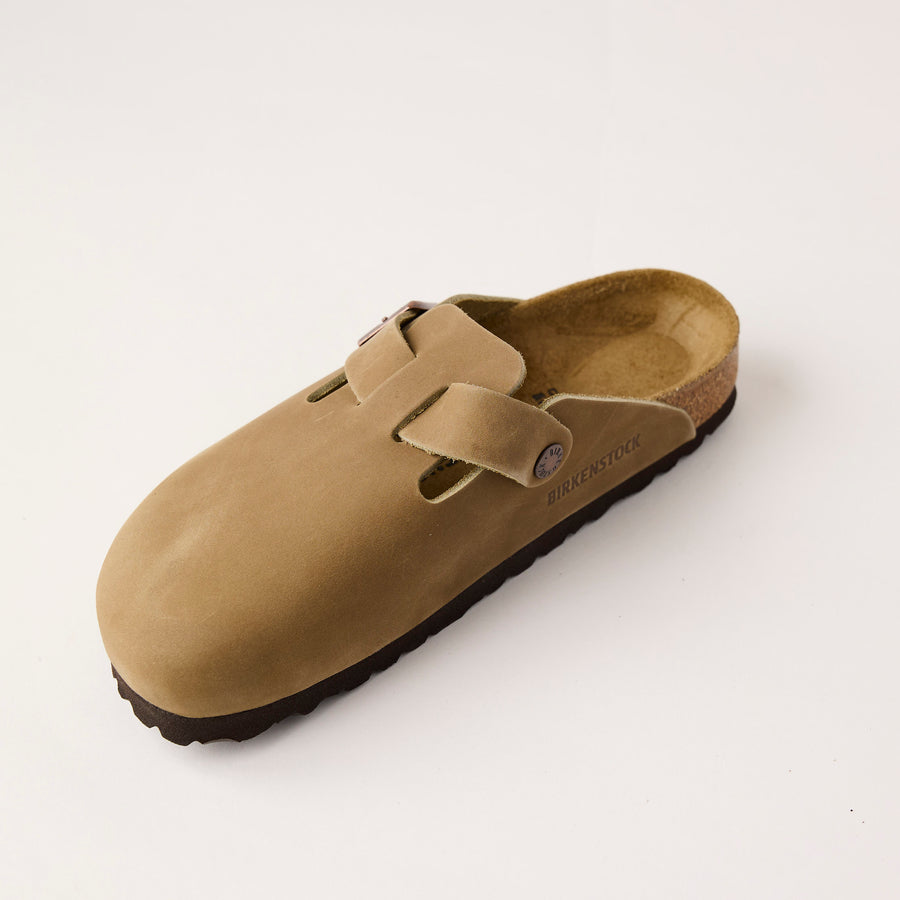 Birkenstock Boston Oiled Leather Camel Clogs