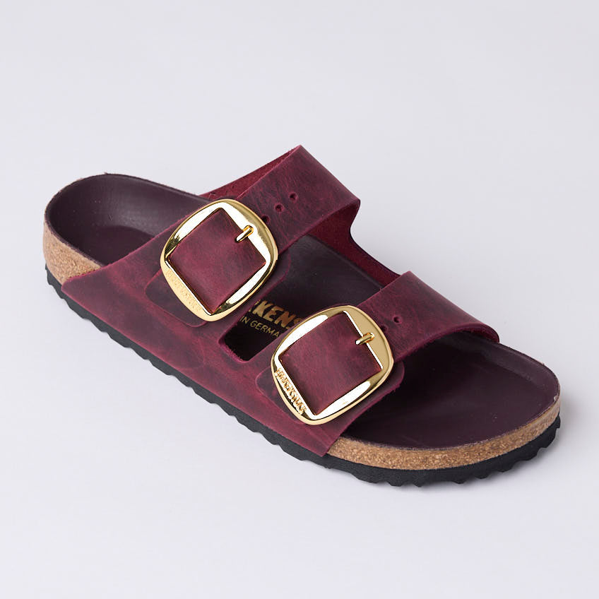 Birkenstock Burgundy Arizona Big Buckle Sandals - Nozomi