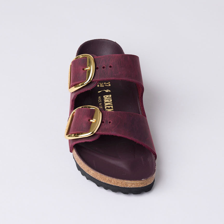 Birkenstock Burgundy Arizona Big Buckle Sandals - Nozomi