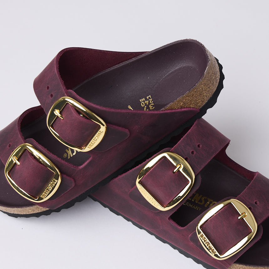 Birkenstock Burgundy Arizona Big Buckle Sandals - Nozomi