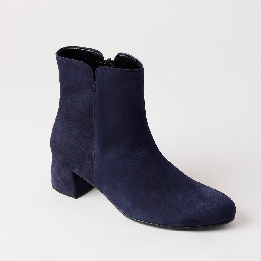 Gabor Navy Suede Ankle Boots - Nozomi