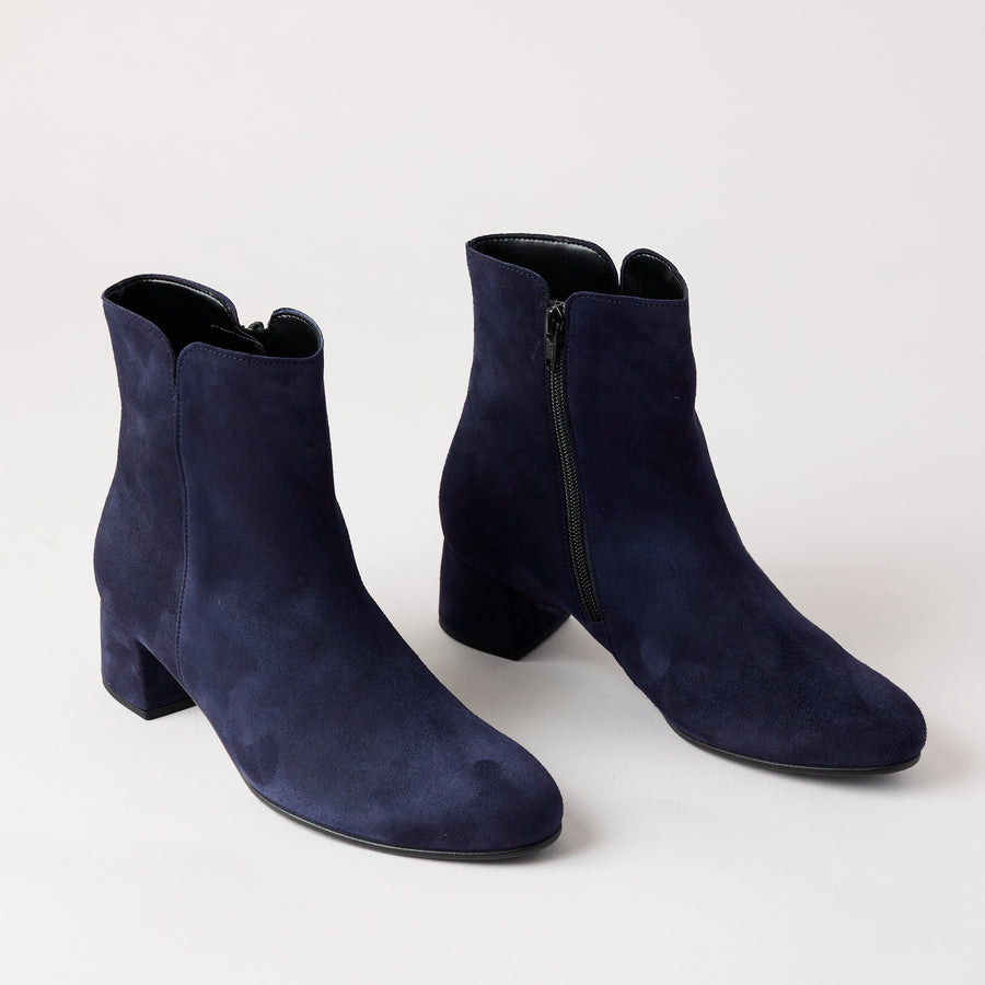 Gabor Navy Suede Ankle Boots