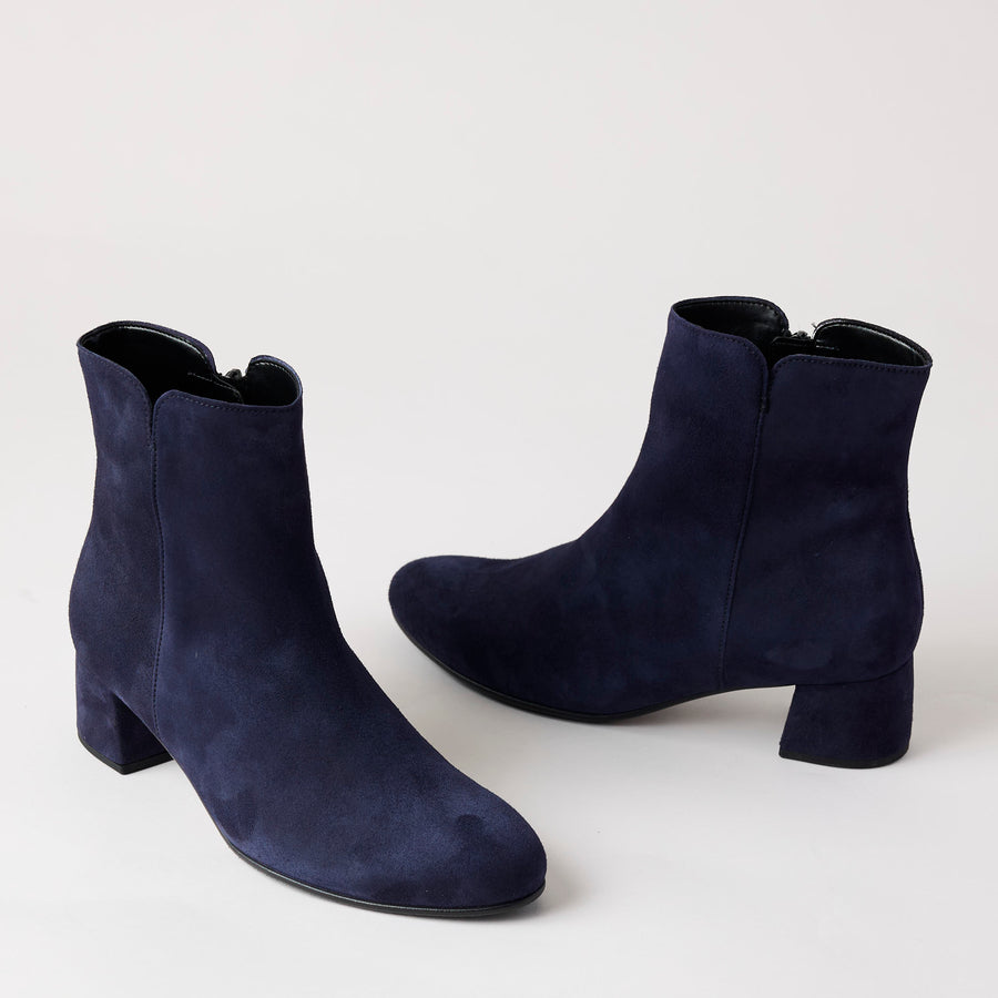 Gabor Navy Suede Ankle Boots - Nozomi