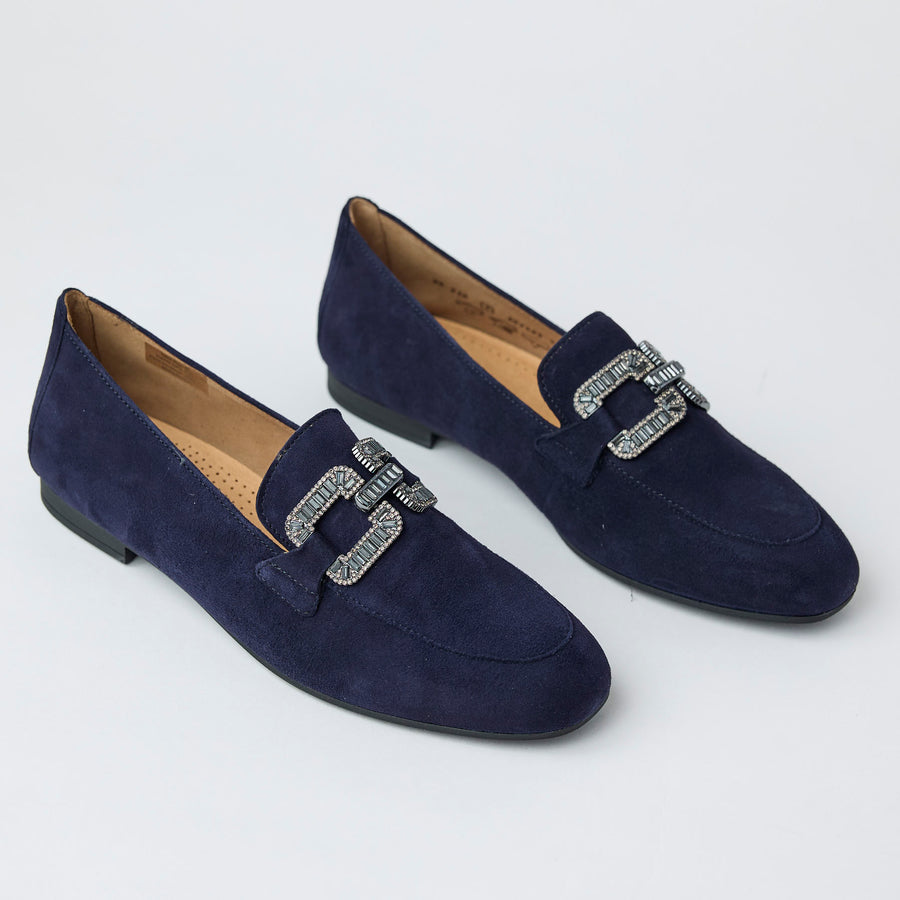 Gabor Navy Suede Leather Loafers