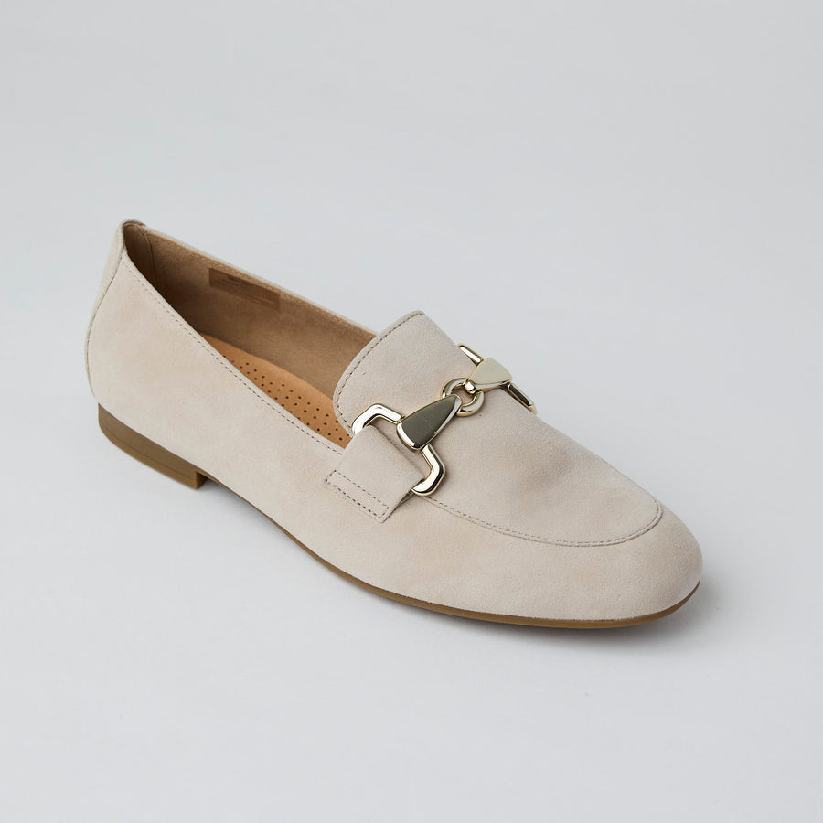 Gabor Beige Suede Leather Loafers