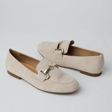 Gabor Beige Suede Leather Loafers