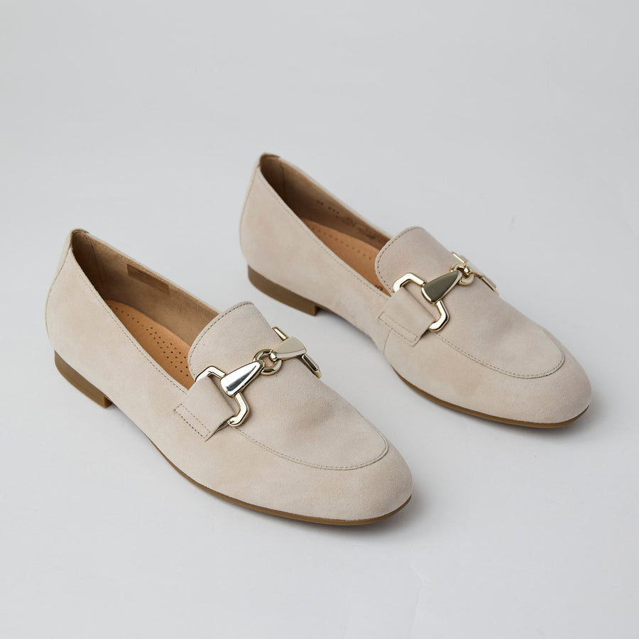 Gabor Beige Suede Leather Loafers