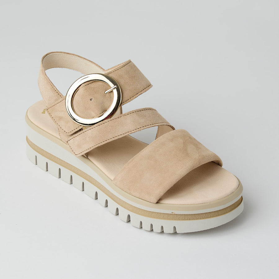 Gabor Flatform Sand Suede Sandals