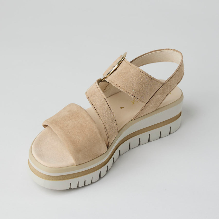 Gabor Flatform Sand Suede Sandals