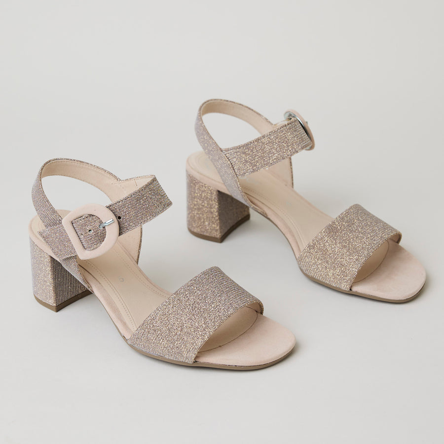 Gabor Pink Glitter Sandals - Nozomi