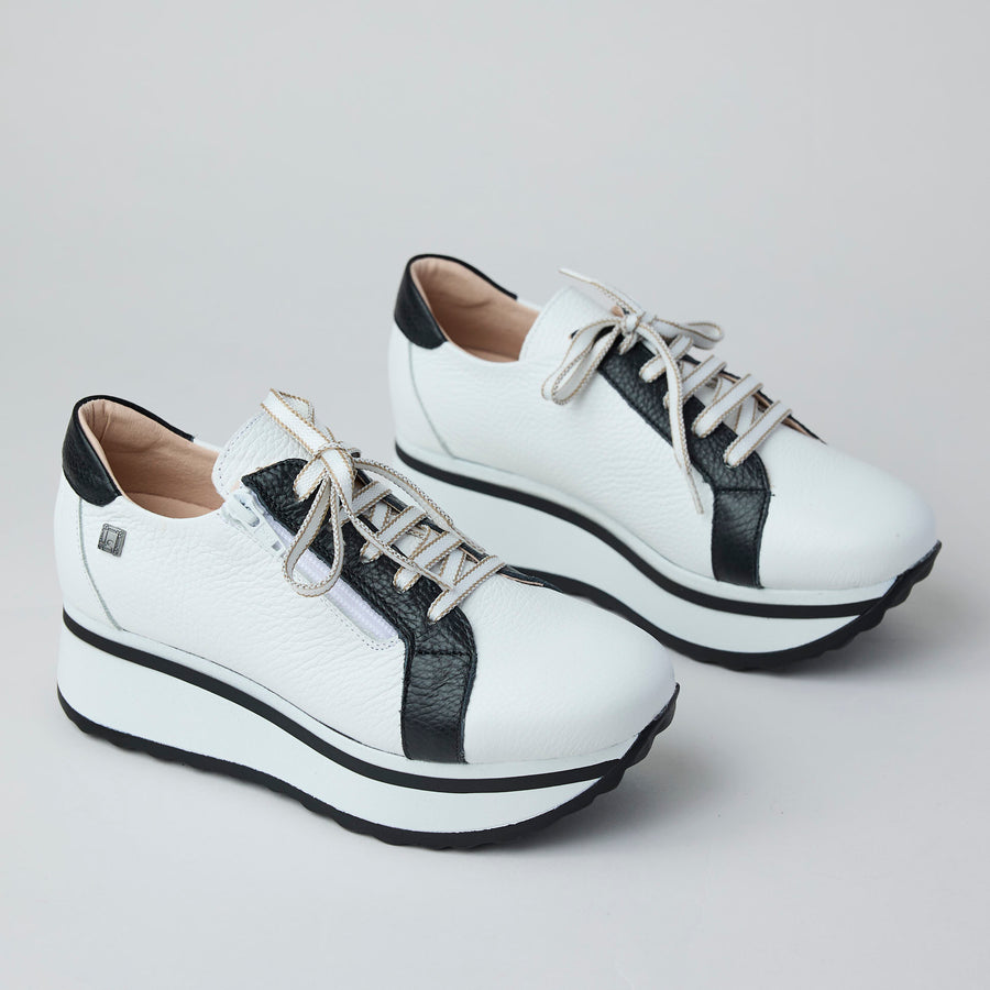 Jose Saenz Black and White Bowling Style Shoes