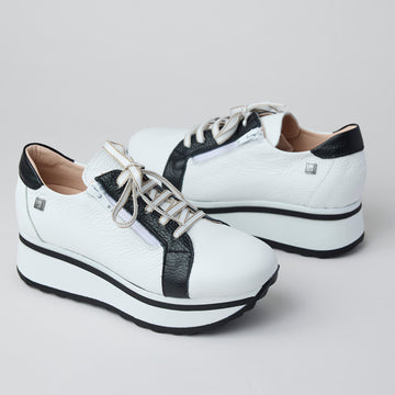 Jose Saenz Black and White Bowling Style Shoes