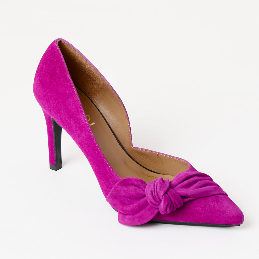 Lodi Orchid Suede Leather Court Shoes - Nozomi