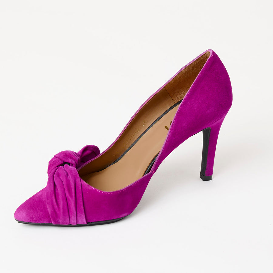 Lodi Orchid Suede Leather Court Shoes - Nozomi