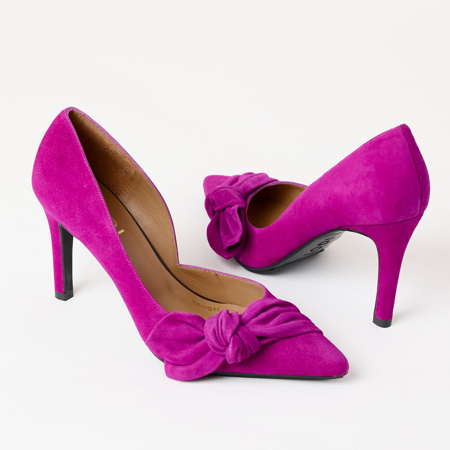 Lodi Orchid Suede Leather Court Shoes - Nozomi