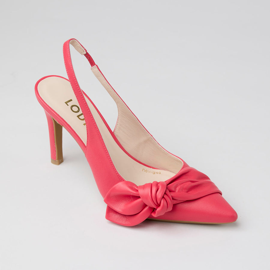 Lodi Raspberry Leather Slingback High Heel Shoes