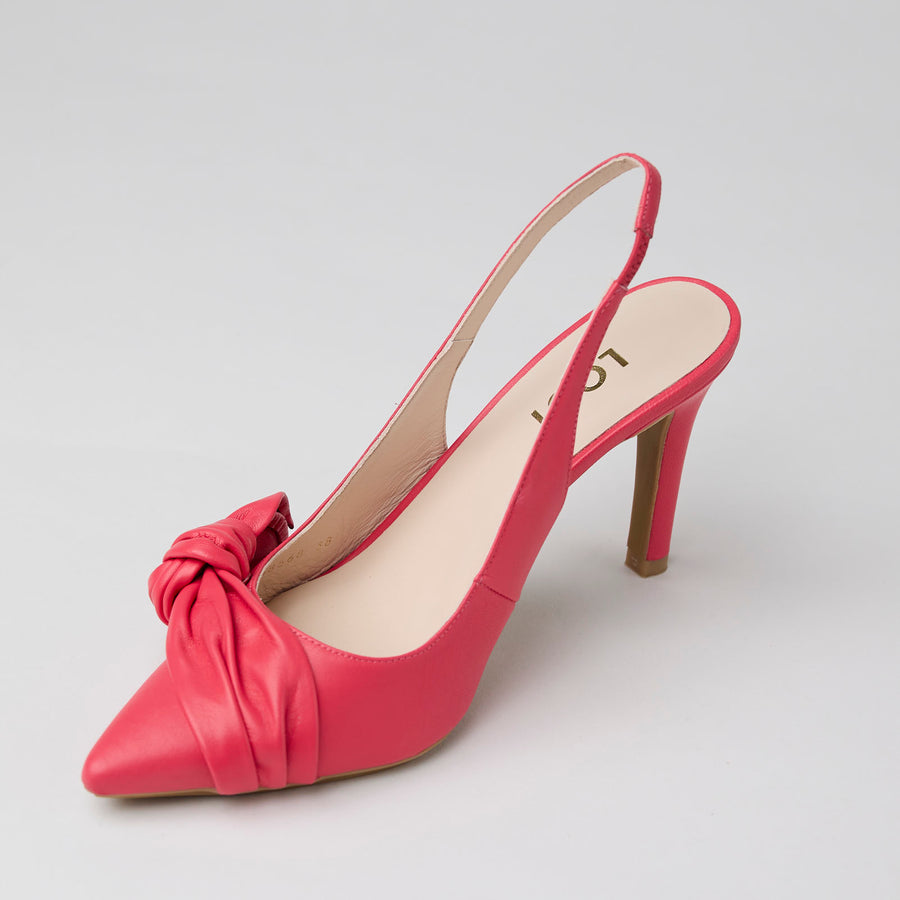 Lodi Raspberry Leather Slingback High Heel Shoes