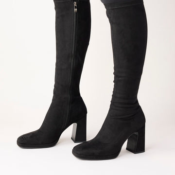 Lodi Black Knee-High Stretch Boots