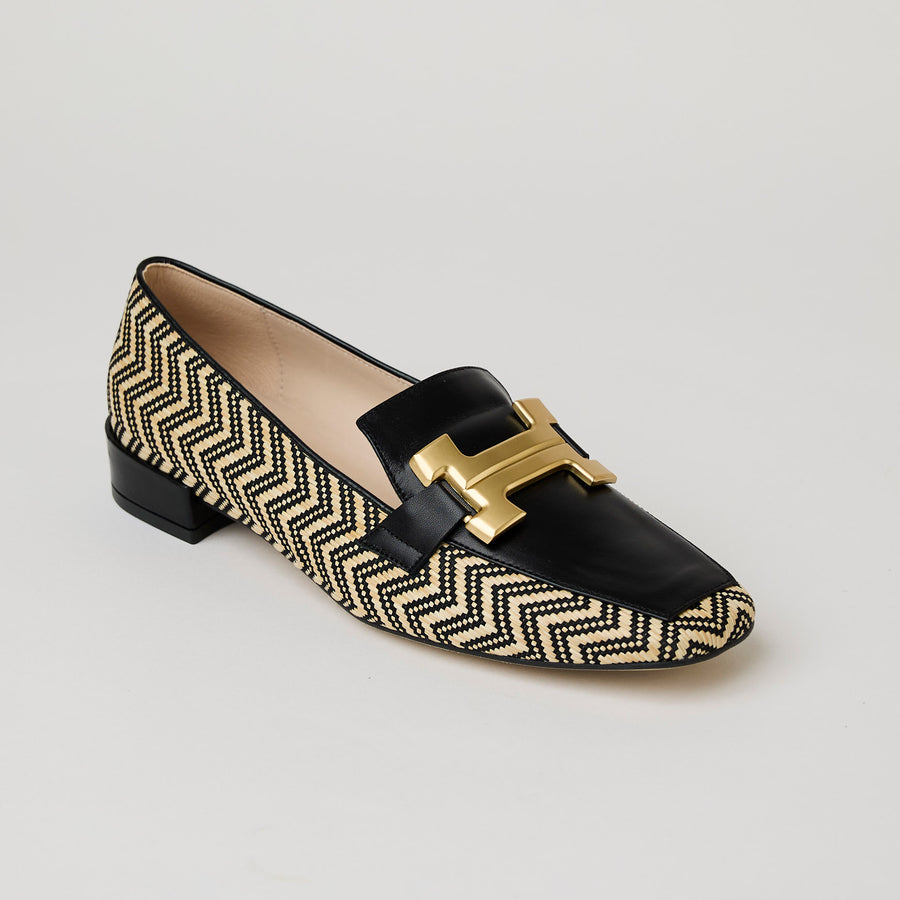 Marian Multi Black Leather Loafers - Nozomi