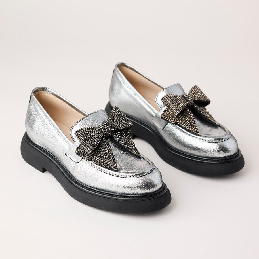 Marian Metallic Leather Loafers