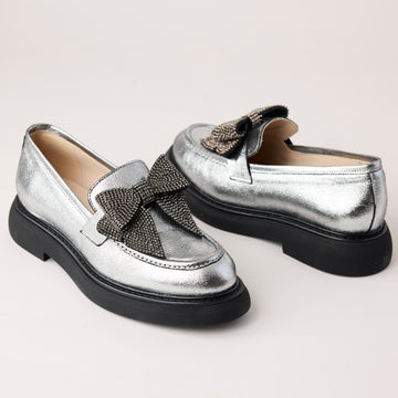 Marian Metallic Leather Loafers