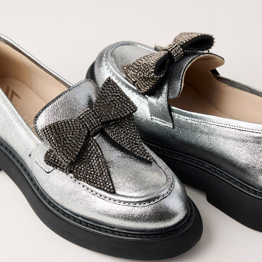 Marian Metallic Leather Loafers