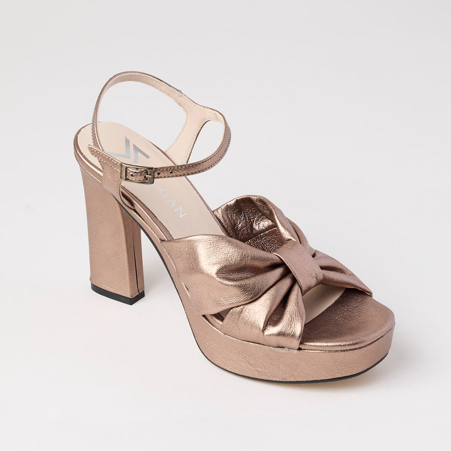 Marian Pale Bronze Leather Sandals - Nozomi