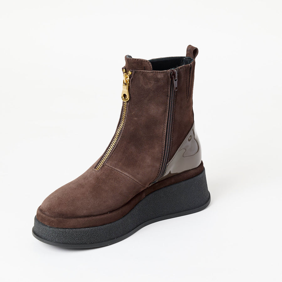 Marco Moreo Brown Suede Ankle Boots - Nozomi