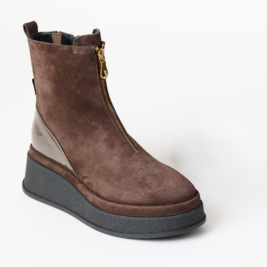 Marco Moreo Brown Suede Ankle Boots - Nozomi