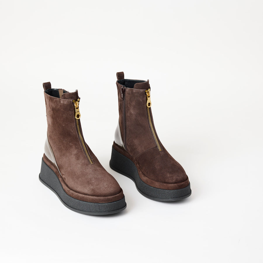 Marco Moreo Brown Suede Ankle Boots - Nozomi