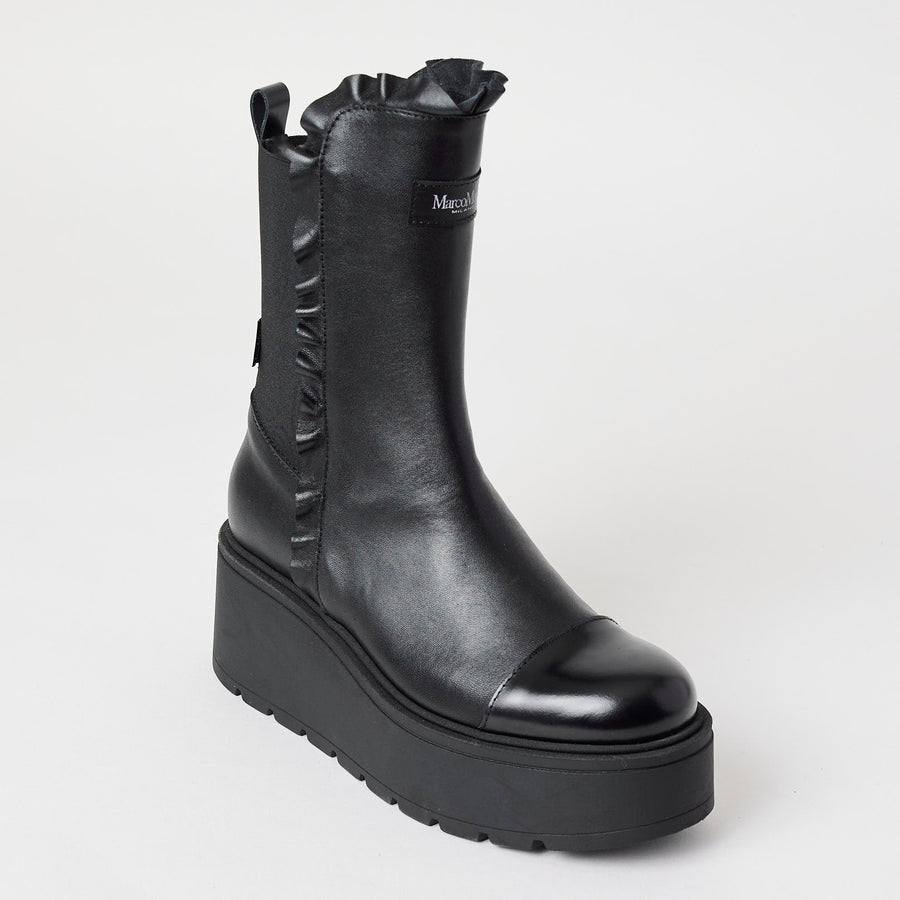 Marco Moreo Midcalf Black Platform Boots - Nozomi