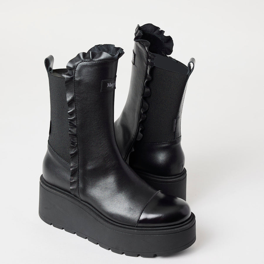 Marco Moreo Midcalf Black Platform Boots - Nozomi