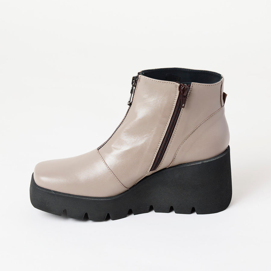 Marco Moreo Taupe Leather Ankle Boots - Nozomi