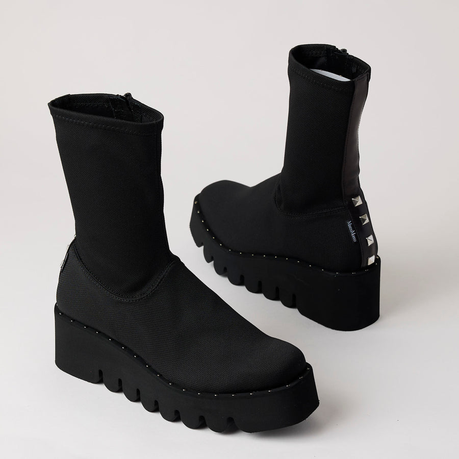 Marco Moreo Black Stretch Over Ankle Boots - Nozomi