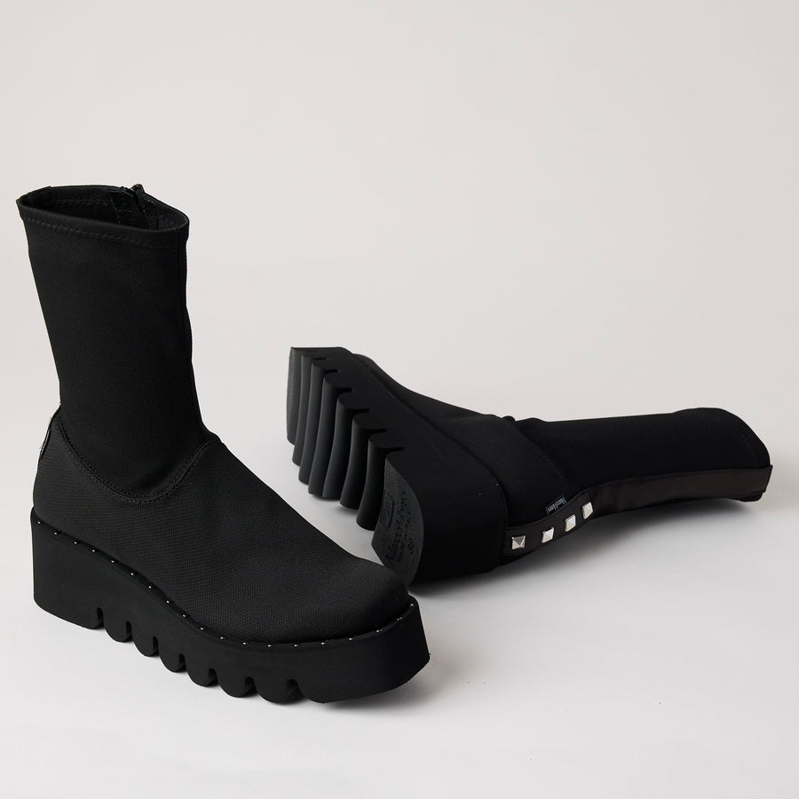 Marco Moreo Black Stretch Over Ankle Boots - Nozomi