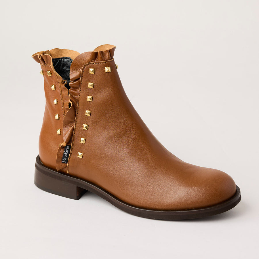 Marco Moreo Tan Leather Chelsea Boots