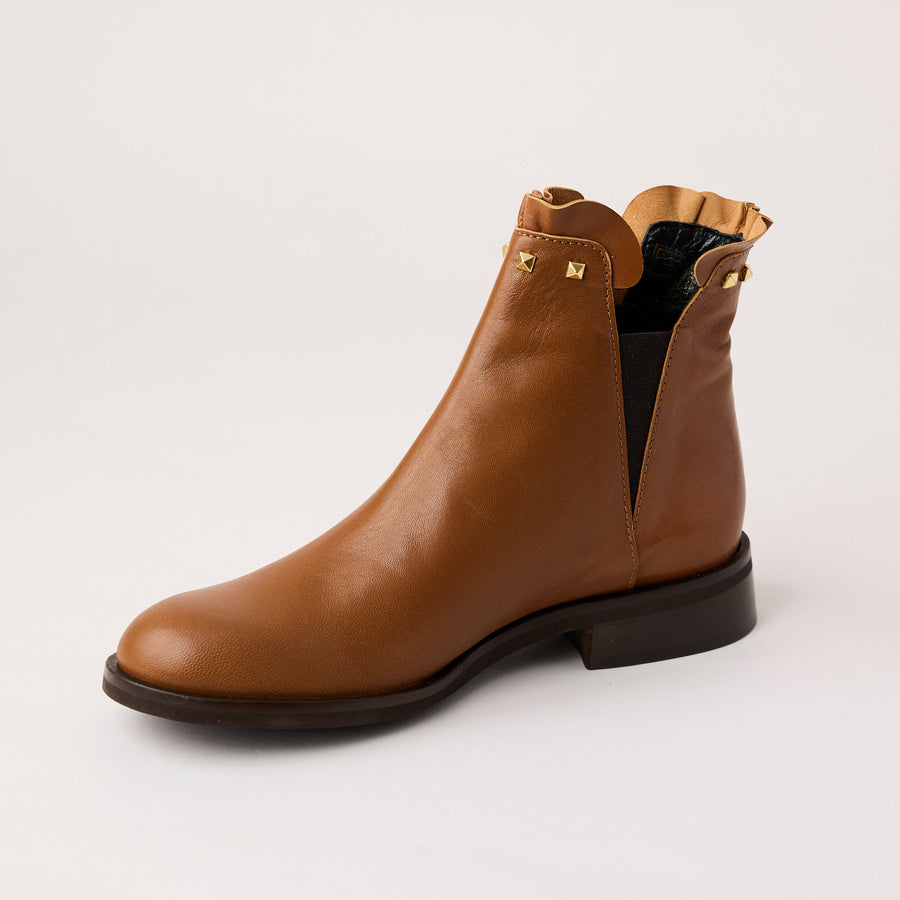 Marco Moreo Tan Leather Chelsea Boots