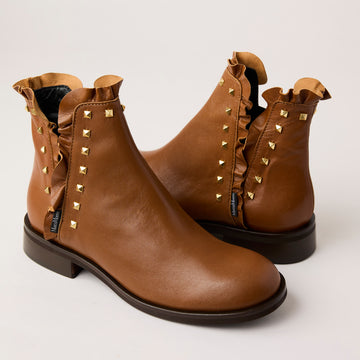 Marco Moreo Tan Leather Chelsea Boots