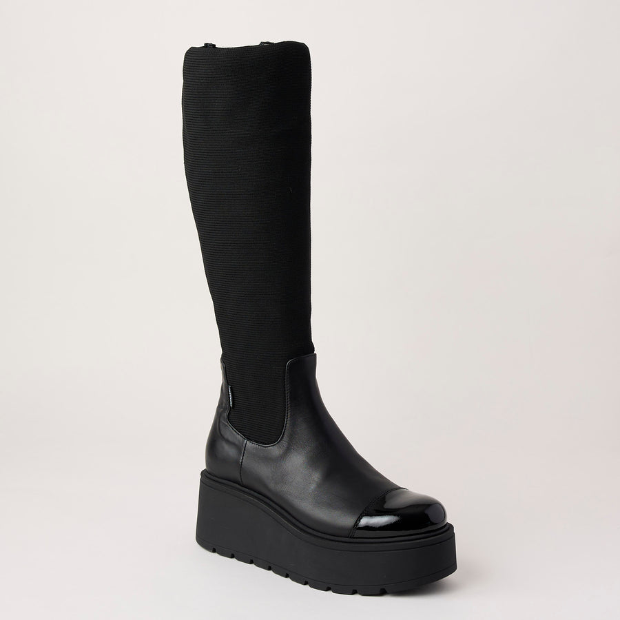 Marco Moreo Knee High Flatform Stretch Boots