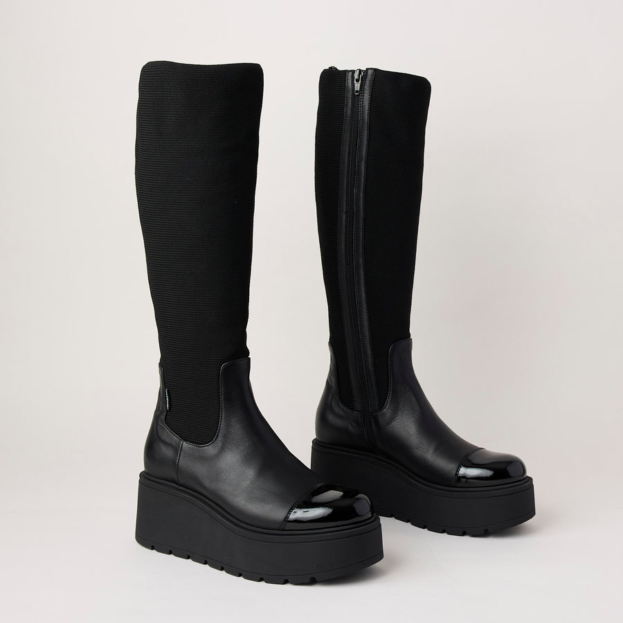 Marco Moreo Knee High Flatform Stretch Boots