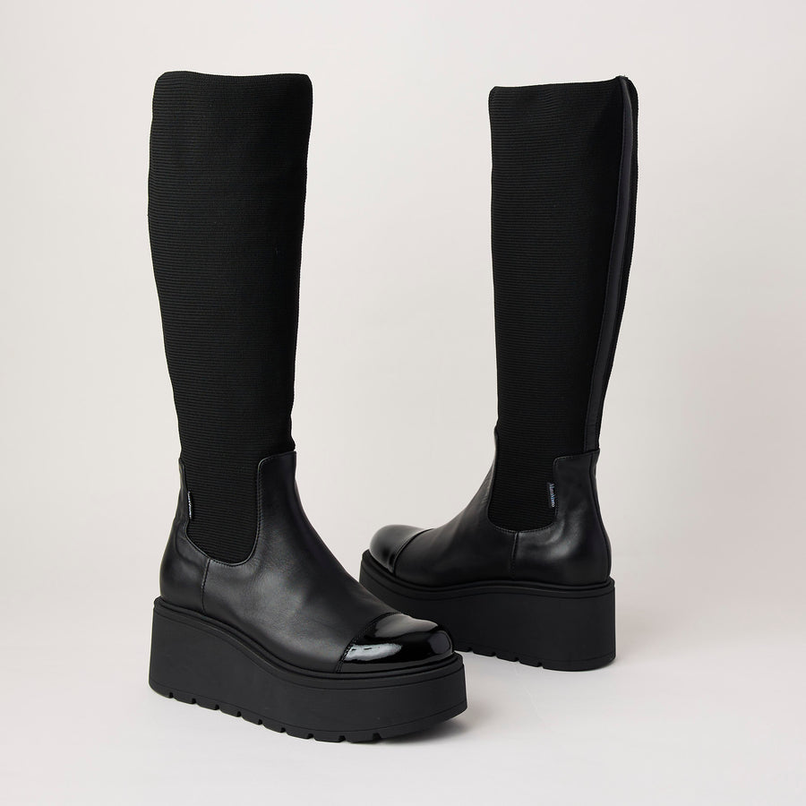 Marco Moreo Knee High Flatform Stretch Boots