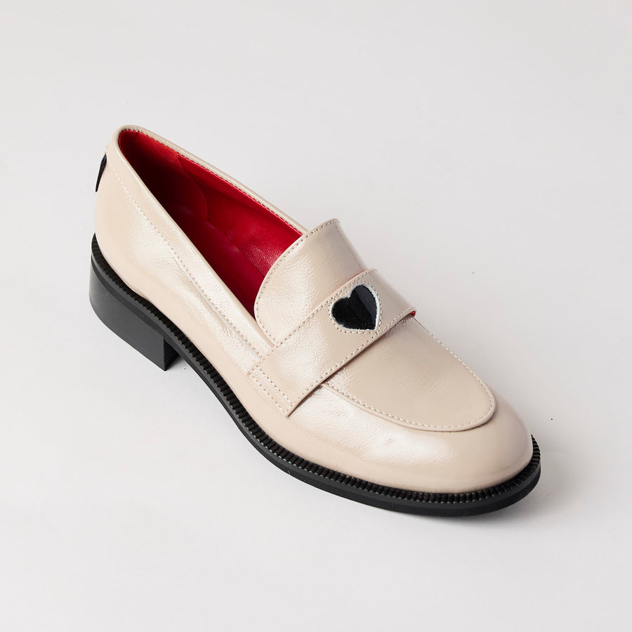 Marco Moreo Cream Patent Leather Loafers - Nozomi