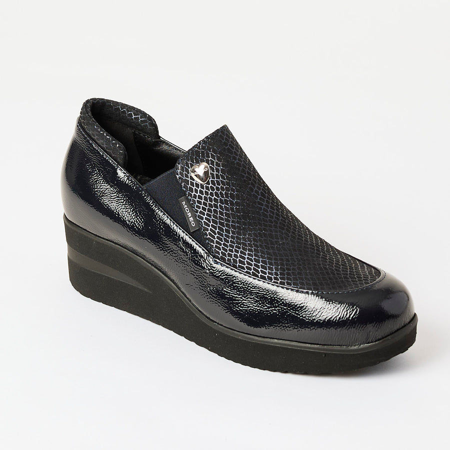 Marco Moreo Slip-On Navy Patent Leather Shoes - Nozomi